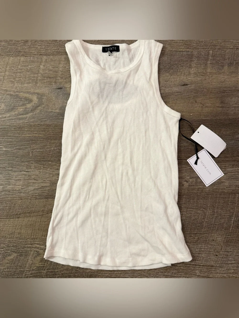 1. State Ribbed Tank Top - Picture 1 of 3